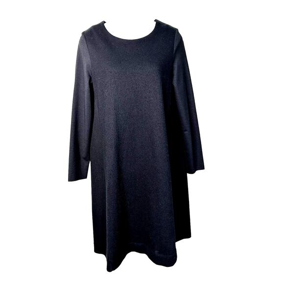 COS  Multi Fabric Wool Panel Long Sleeve Shift Dress  ~ US M - Picture 4 of 6